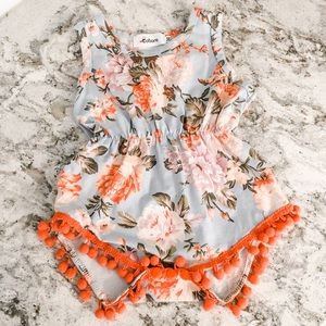 New floral Pom Pom romper